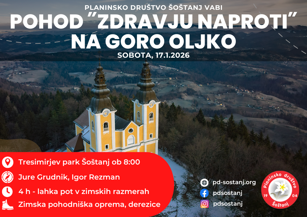 Pohod Zdravju naproti na Goro Oljko 733 m